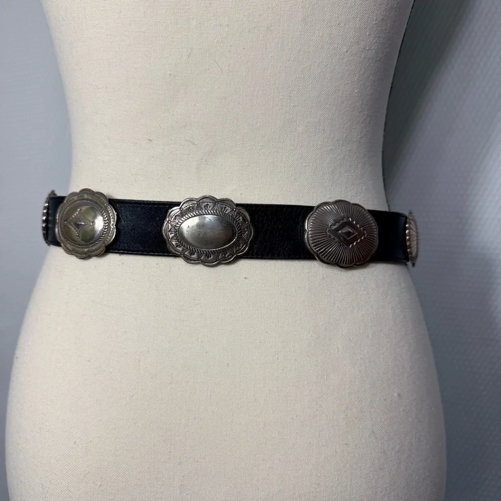 Vintage Justin Leather Concho Western Belt